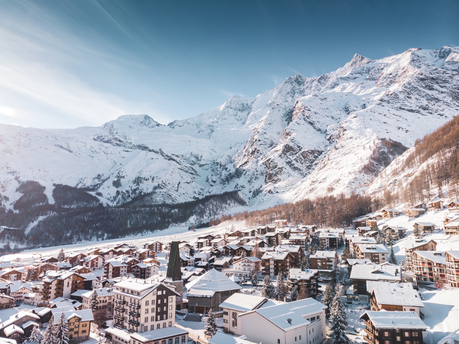 Saas-Fee resort, Switzerland Image showing Saas-Fee resort, Switzerland